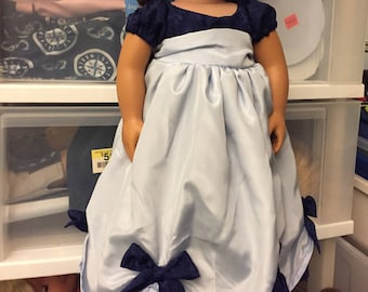 Blaues Prinzessinnenkleid für das American Girl oder eine andere 18 "Puppe