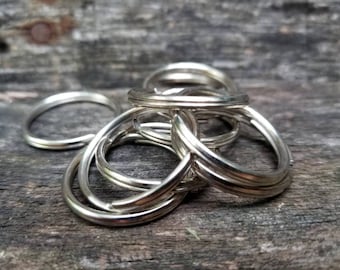 Bulk Key Rings - 1" Key Rings - 100 Pack - 25mm Key Ring - Strong Stainless Steel Split Rings