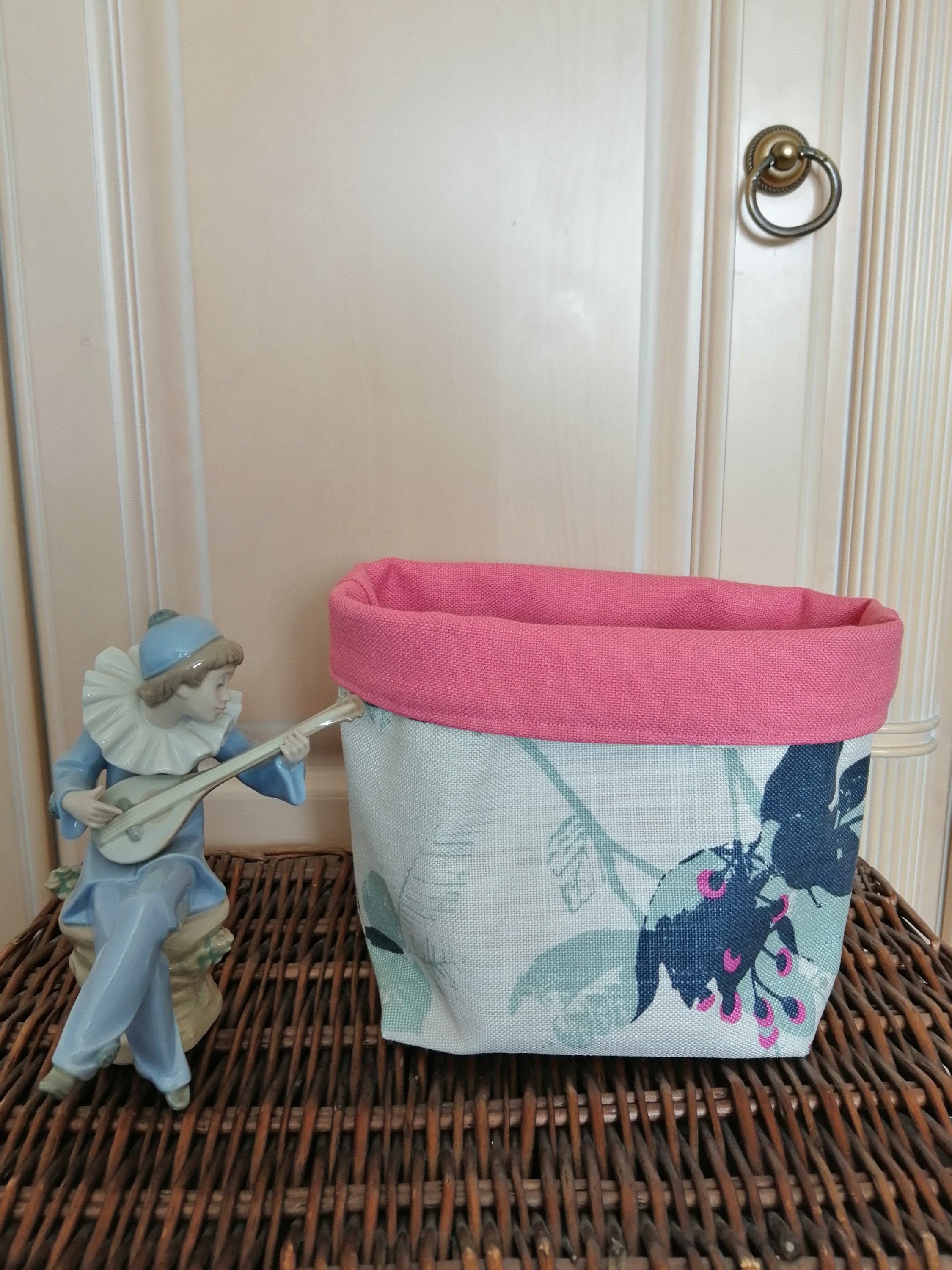 Cesta de almacenamiento de tela hecha a mano | Etsy