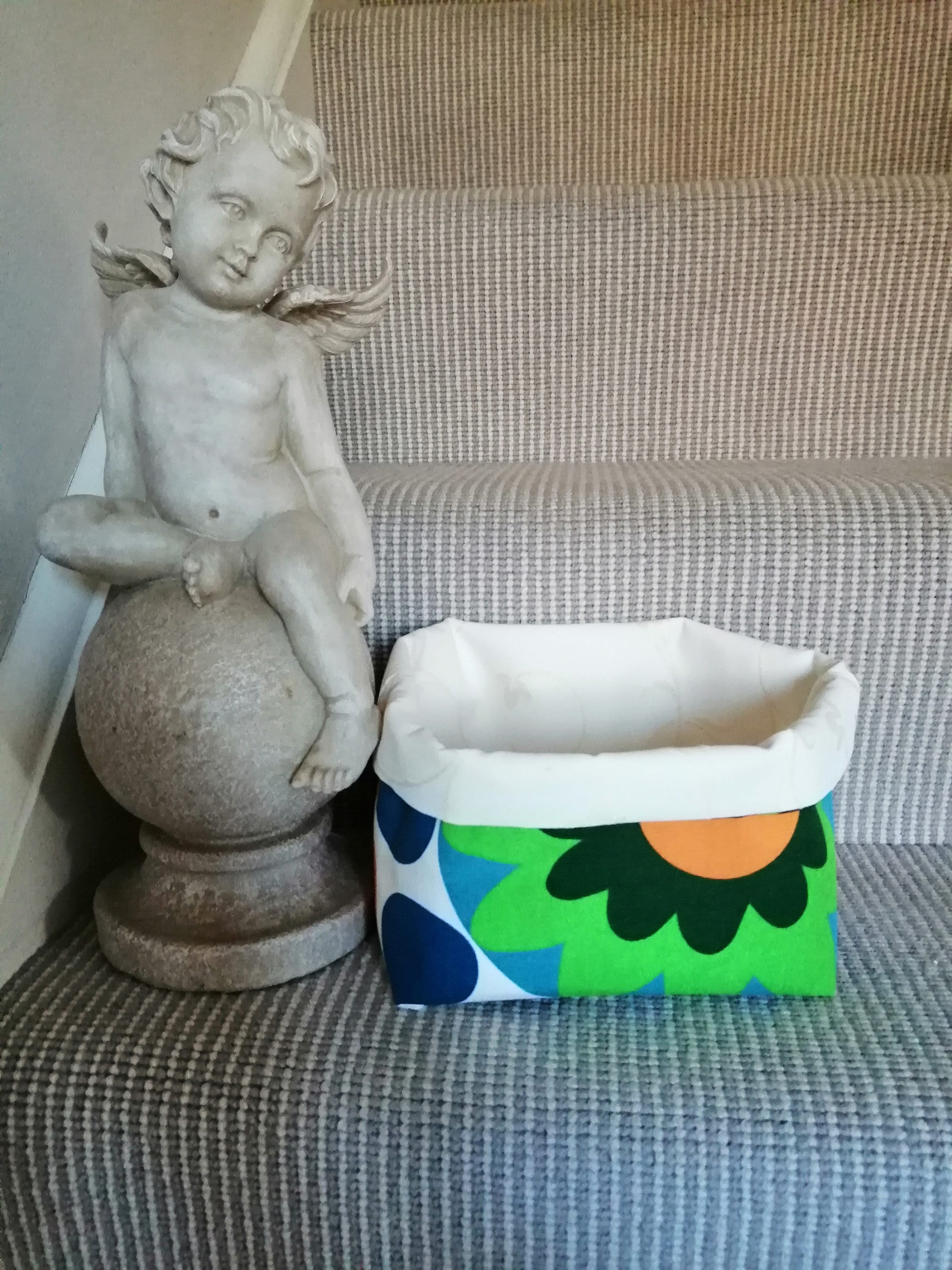Cesta de almacenamiento de tela hecha a mano | Etsy