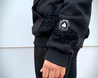 Black Leopard Animalprint Hoddie Kleding Heartcore Alternatieve Metro 2018 Print C1xgwqA