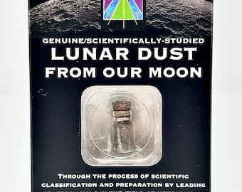 Genuine Lunar (Moon) Meteorite Dust Vial From Adrar 013. From Our Actual Moon! Certified Genuine. Unique Gift Idea! IMCA #3950, GMA 042