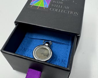 Genuine Martian (Mars) Meteorite Dust Necklace - From the Red Planet! Certified Genuine. Unique Gift Idea! IMCA #3950, GMA #042