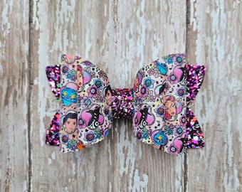 4 inch Demon Hunter hair bow READY TO SHIP baby toddler headband hairbow party gift bow