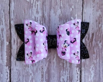 4 Inch Baby toddler headband bow Mouse Inspired Hair bow READY TO SHIP