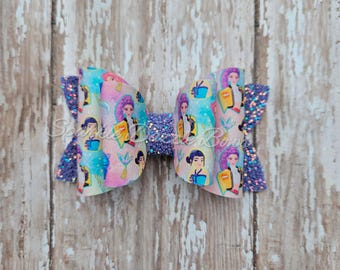 4 inch Demon Hunter hair bow READY TO SHIP baby toddler headband hairbow party gift bow