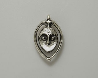 Crone Goddess Pendant in Sterling Silver