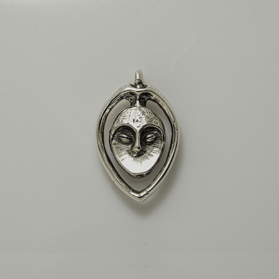 Crone Goddess Pendant in Sterling Silver