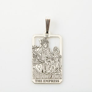 III Empress Tarot Pendant .020 gauge Sterling Silver