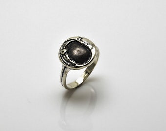 Mother Moon Goddess Ring in Sterling Silver