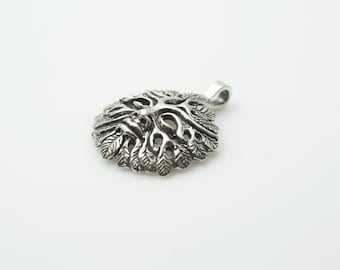 Green Man-hanger in sterlingzilver