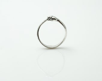 Ouroboros Snake Ring in Sterling Silver