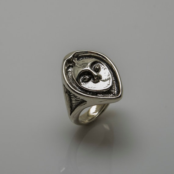 Crone Goddess Ring in Sterling Silver