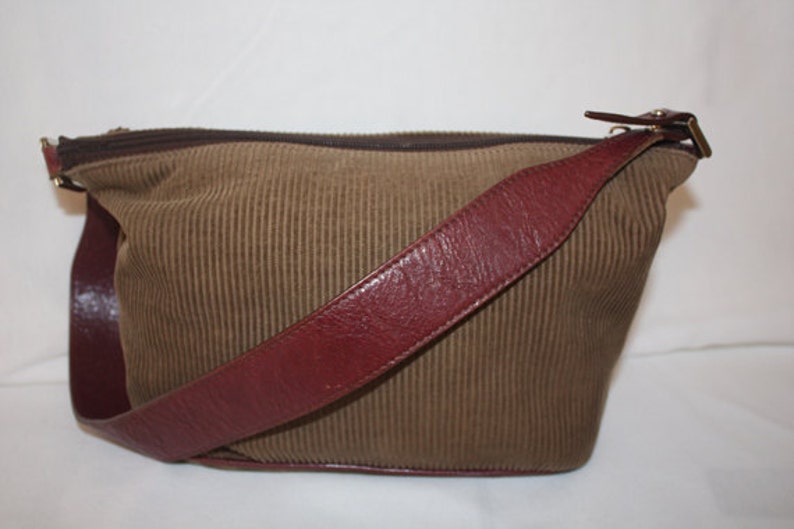 Brown Purse Corduroy With a Reddish Brown Shoulder Strap - Etsy