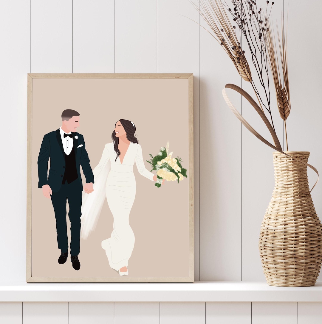 Custom Faceless Digital Drawing From Photo With Background Wedding Digital Illustration Personalized Anniversary Gift Couple Portrait - Etsy Japan