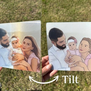 Custom 3D korean style 5x5” print, Cartoon from photo,  Girlfriend gift, Boyfriend gift, 2nd anniversary gift, Gift for her Lenticular print