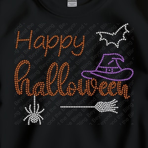 Rhinestone Halloween Witch Bling T-Shirt: Sparkly tee