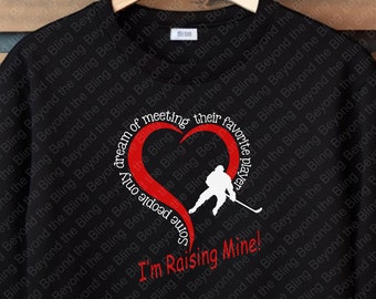 Hockey Mom Shirt, Raising My Favorite Player, Gift for Hockey Moms