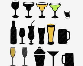 drinking glasses svg download file, barware svg file, glassware digital download, glassware ready to cut file, glassware drinking download