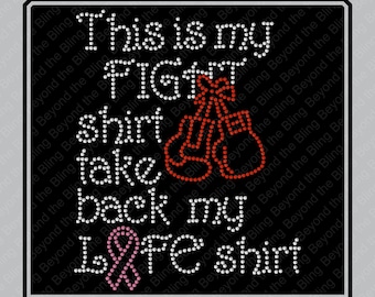 Diseño de diamantes de imitación para el cáncer de mama: Lucha como una niña (Descarga digital)