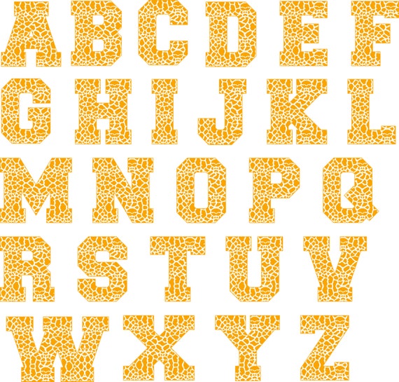 Download Free Svg Giraffe Pattern Alphabet Digital Cut File Giraffe Cut File Etsy SVG Cut Files