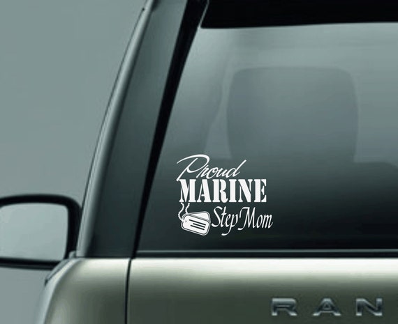 2 PROUD US MARINE SISTER DECALs Military Sticker American Flag Car Window Bumper