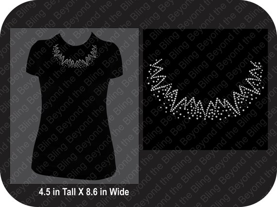 Rhinestone Download Zigzag Neckline Pattern Bling Download Etsy