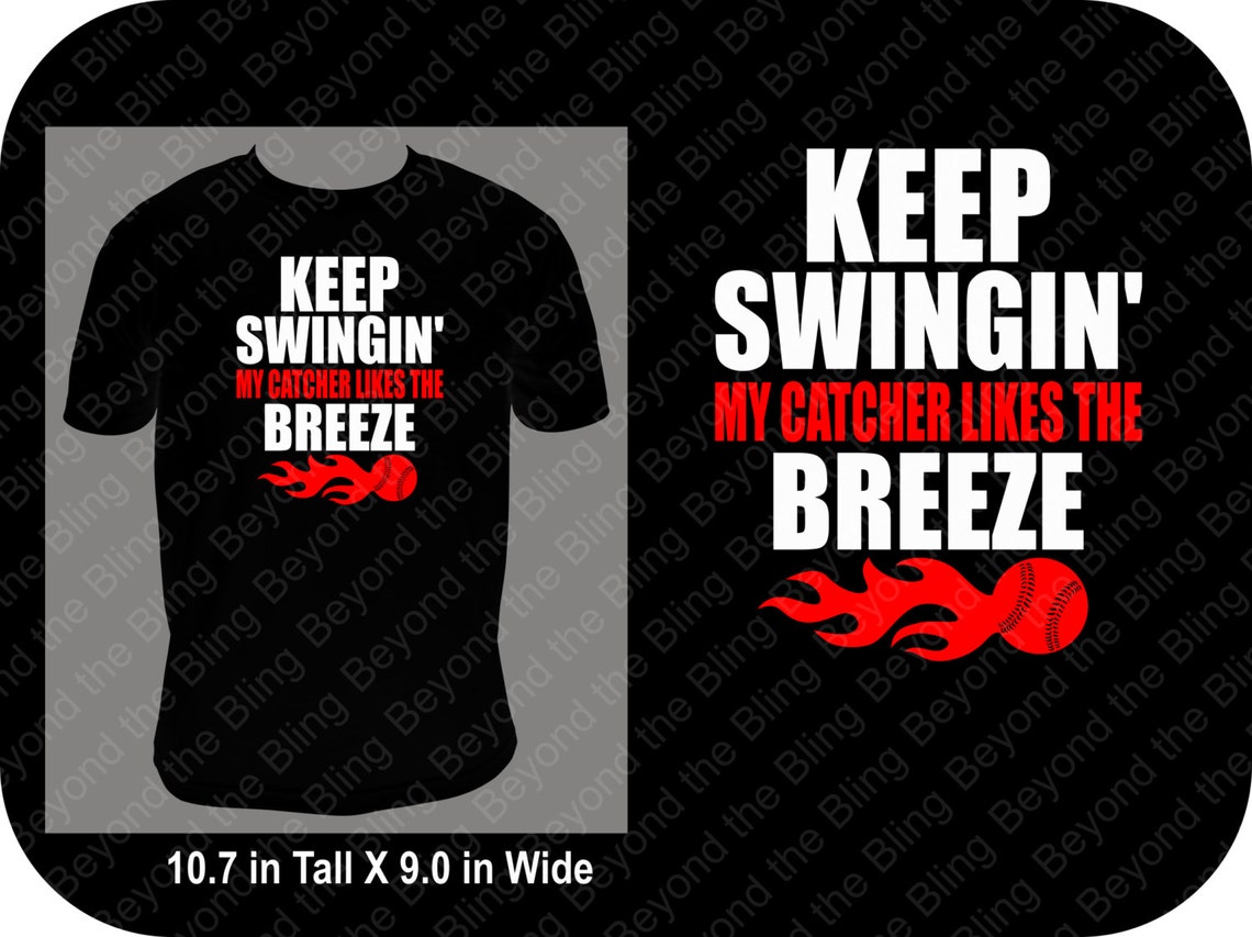 Baseball Catcher Shirt for Mom or Dad Keep Swinging Baseball Etsy