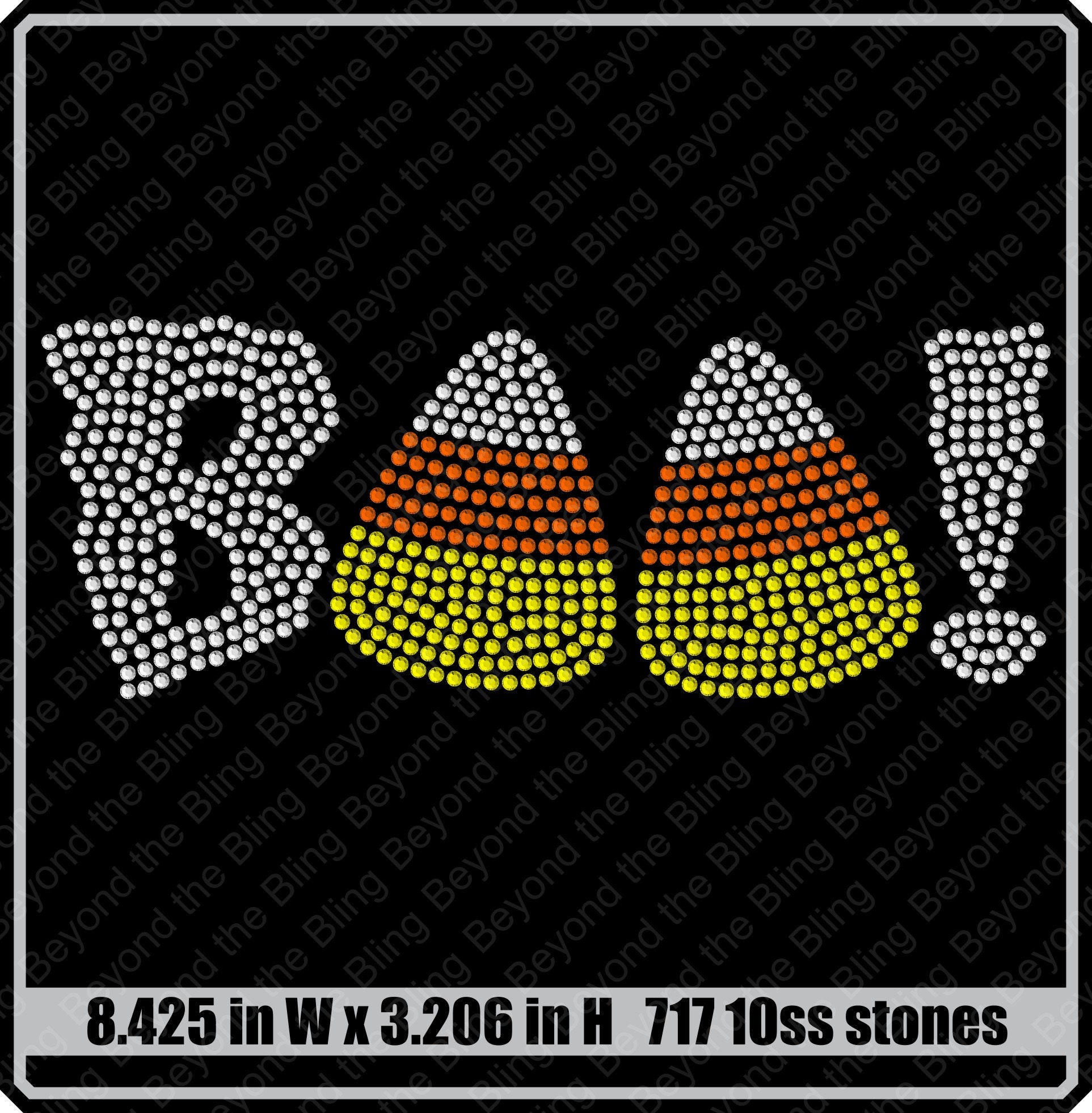 Rhinestone Instant Download, Halloween Candy Corn Boo Digital Download ...
