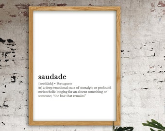 Saudade Definition | Art Board Print