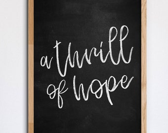 A Thrill of Hope Lyric Print