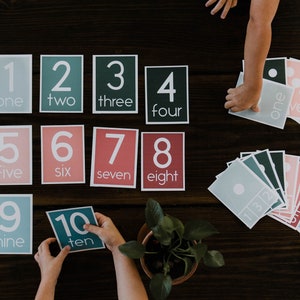 Number Flashcards // Three Versions // Numbers, Counting, Count and Clip