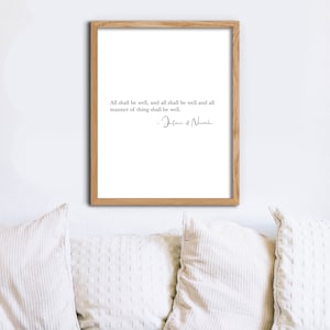 All Shall be Well // Julian of Norwich // Quote Print