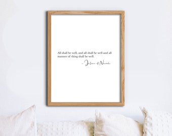 All Shall be Well // Julian of Norwich // Quote Print