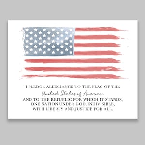 Pledge of Allegiance // Landscape Printable