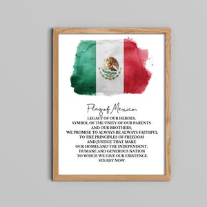 Mexico Pledge of Allegiance // in Spanish and English