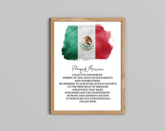 Mexico Pledge of Allegiance // in Spanish and English