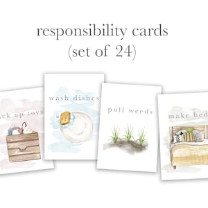 Responsibility Cards // Set of 24 // Routine, Rhythm, Affirmation