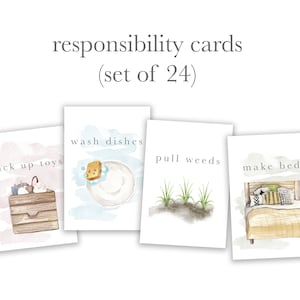 Carte di responsabilità // Set di 24 // Routine, Ritmo, Affermazione