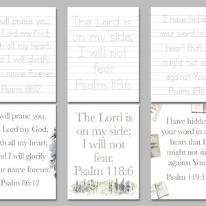 Tracing Worksheets I // Bible Verses // Handwriting Practice