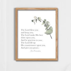 Numbers 6:24-26 // The Blessing // Printable