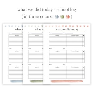 What We Did Today // School Lesson Log