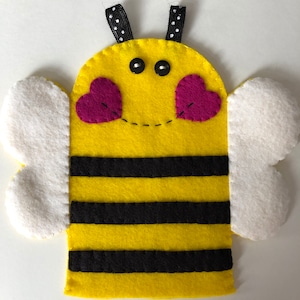 Elephant, Bumblebee & Butterfly Felt Hand Puppets, Hand Puppet, Felt Puppet, Children's Puppet, Animal Puppet, Insect PuppetMontessori Toy image 5