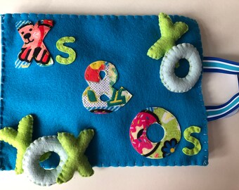 Tic Tac Toe, Kids Games, Felt Game, Travel Game, Xs and Os, Felt Book, Activity Book, Busy Book, Quiet Book, Felt Game, Tic Tac Toe Game