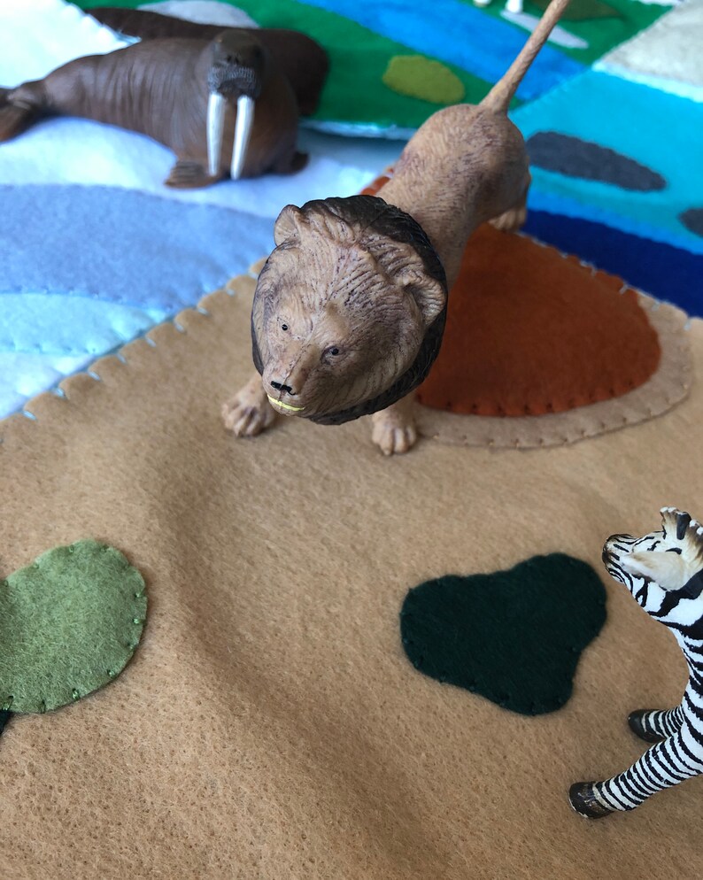 Felt Animal Play Mat Small World Play Open Ended Play Etsy
