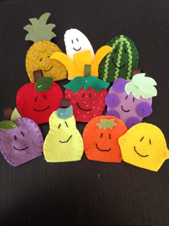 fruit finger puppets