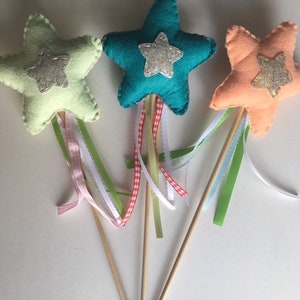 Felt Fairy Wand, Felt Wand, Magic Wand, Star Wand, Glitter Wand, Princess Wand, Children's Dress Up, Pretend Play, Imaginative Play,