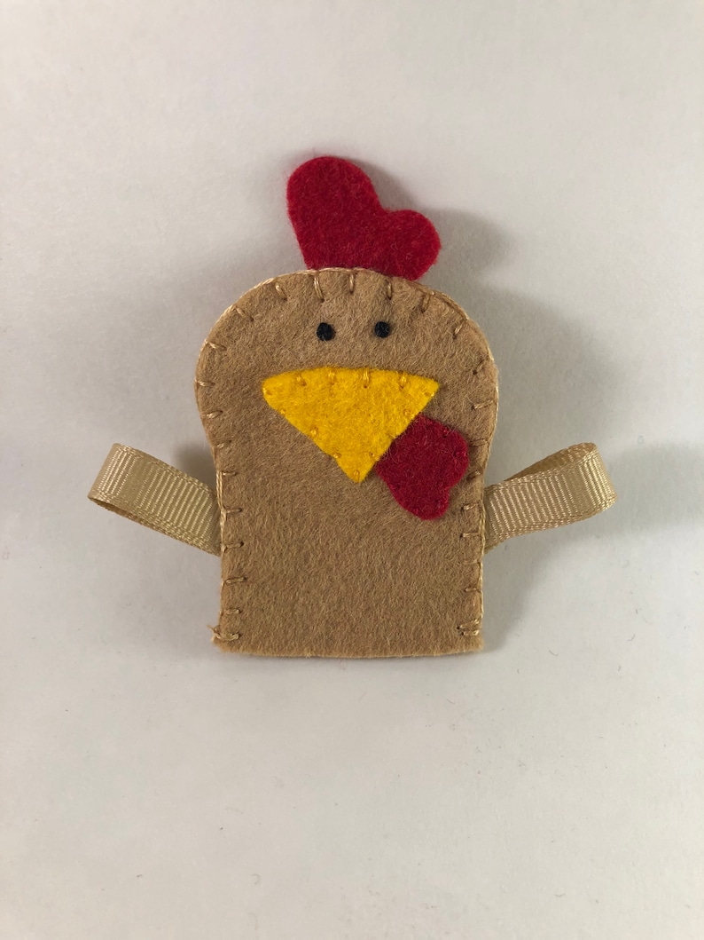 Farm Animal Finger Puppets, Felt Finger Puppets, Cow, Goat, Hen, Pig