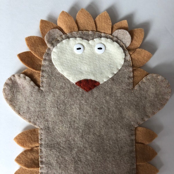 Hedgehog, Raccoon, Badger & Fox Felt Hand Puppets, Forest Puppet, Hand Puppet, Felt Puppet, Animal Puppet, Children's Puppet, Montessori Toy