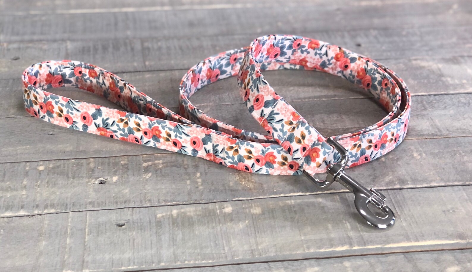 Floral Dog Leash Peach Dog Leash Girl Dog Leash Spring Dog Etsy